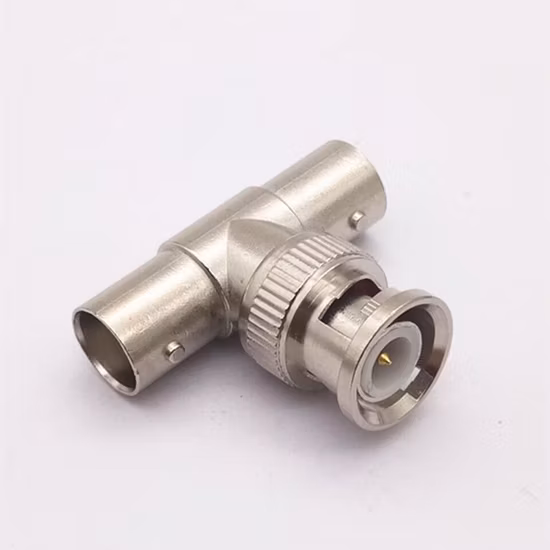 Adaptador coaxial de vigilância em T BNC Conector Q9 Adaptador tipo T Conector coaxial